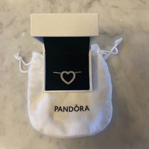 NWT Sparkling Open Heart Necklace